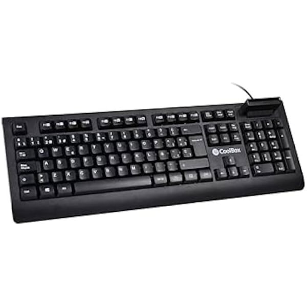 Tastatur - COOLBOX - COO-TEC04DNI - Spansk QWERTY - Sort - Flerfarvet - 48x19x7 cm