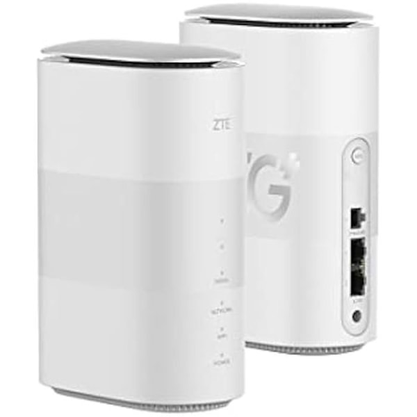 ZTE MC801A HyperBox 5G WiFi-reititin vapautettu - WWAN - 2-porttinen kytkin - 802.11a/b/g/n/AC/AX - Kaksois-taajuus - vapautettu - Valkoinen Valkoinen