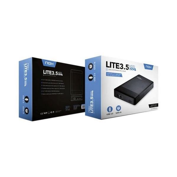 Ulkoasu - NOX - NXLITEHDD35 - 3,5 tuumaa - USB 3.0 - Alumiini ja ABS