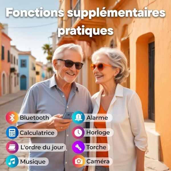 Denver Puhelin Seniori Kannettava 4G - Lukitsematon - Isoilla Napeilla - GSM - Bluetooth - Kaksois-SIM - FAS1860L