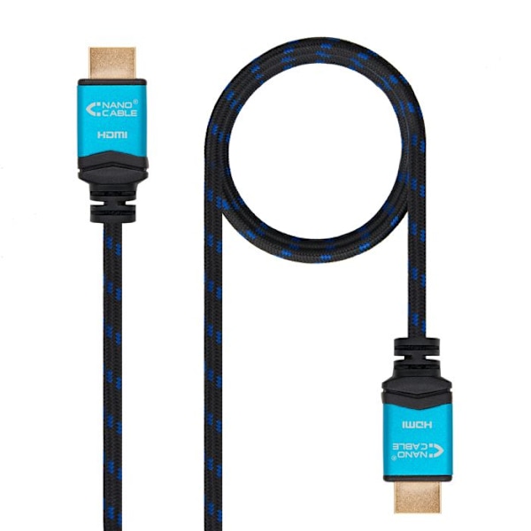 NANOCABLE High Speed HDMI V2.0-kabel med Ethernet, 4K ved 60Hz, 18 Gbps, A/M-A/M, ARC 3D Ultra HD, Sort, 5.0mts