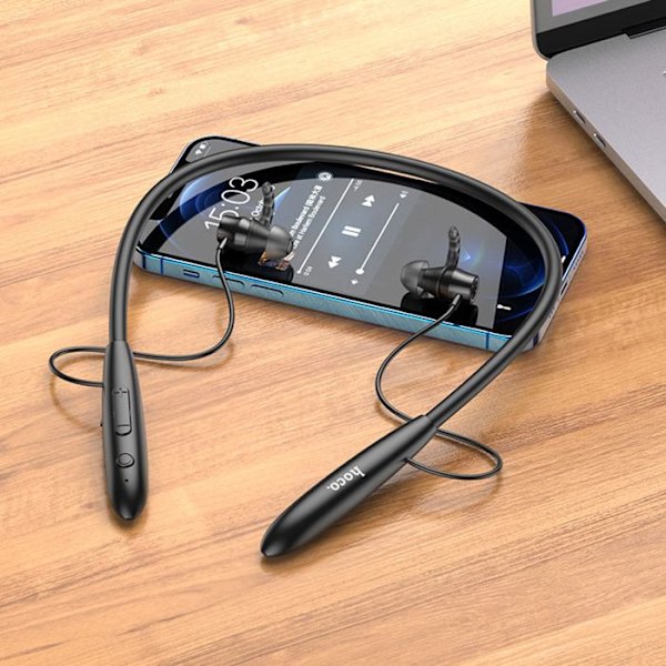 Bluetooth-høretelefoner - Hoco - ES61 - Svedafvisende - In-ear - Sort Svart