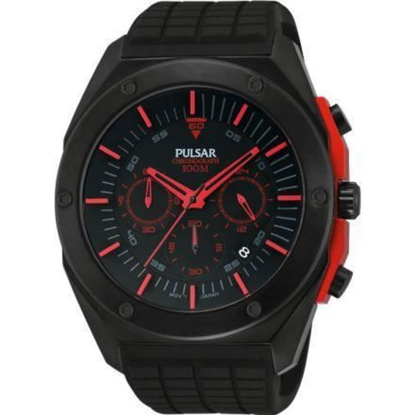 Ur - Pulsar - Urban Man PT3463 - LED - Silikone - Vandtæt 10 Atm Svart
