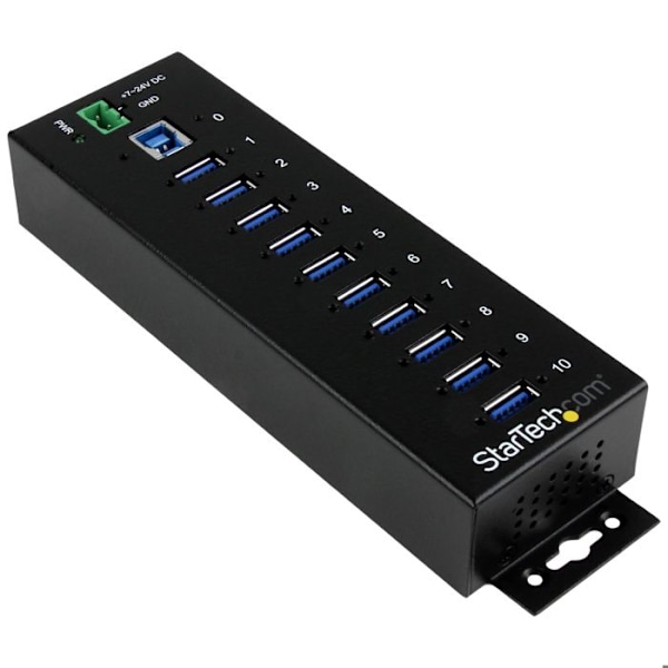 USB 3.0-hub - STARTECH.COM - ST1030USBM - 10 portar - Överspänningsskydd - Metall