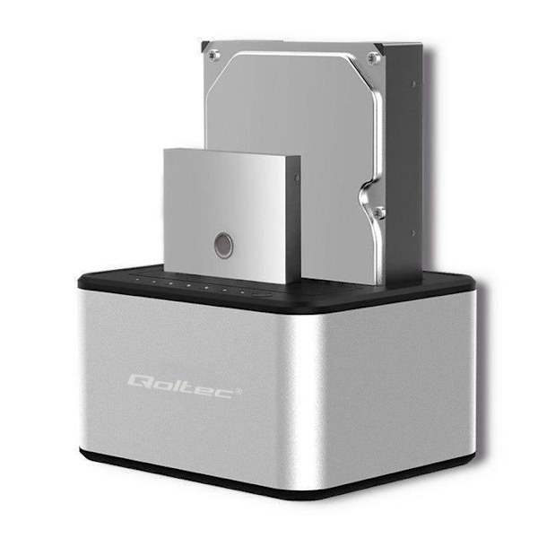 Qoltec Telakointiasema 2xHDD/SSD, USB 3.0 - 5901878503165