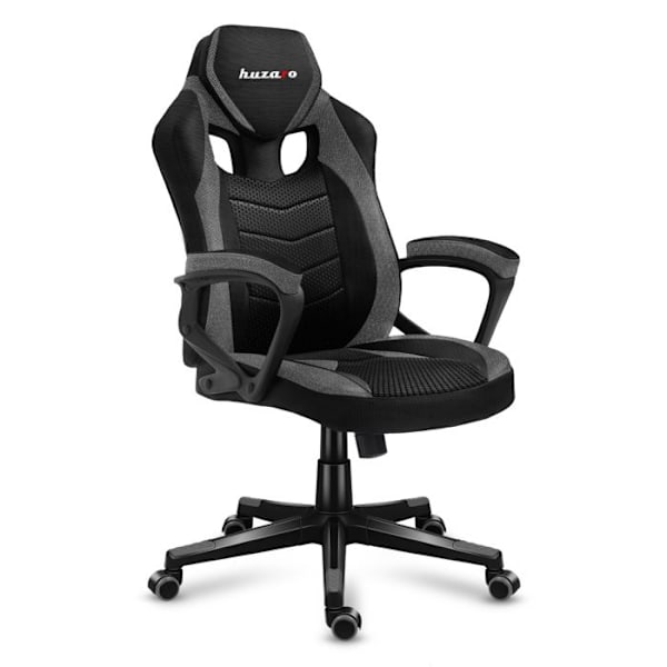Gaming stol HUZARO FORCE 2.5 Grå, Kontorstol, Pc Gaming, Ergonomisk, Justerbar, Dreb, Armlæn, Gamer svart grå