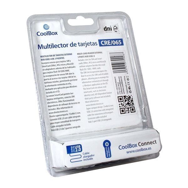 Älykortinlukija CoolBox CRE-065 USB 2.0 Musta
