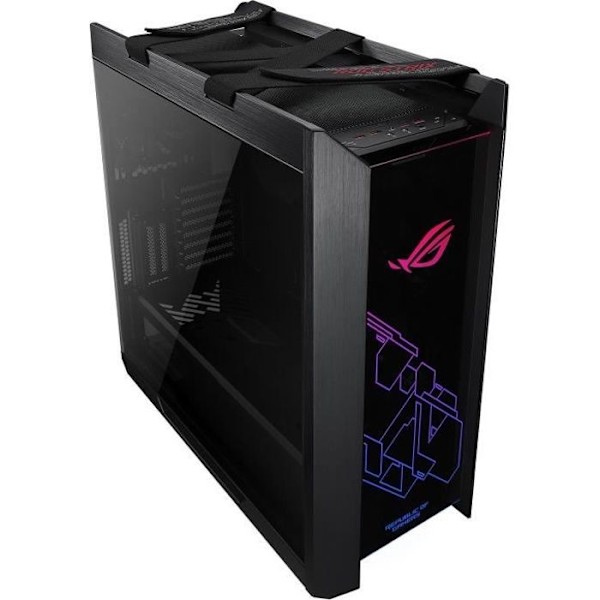 ASUS PC-kabinet Stix Helios GX601 - Sort - Tempereret glas - ATX-format (90DC0020-B39000) Sort