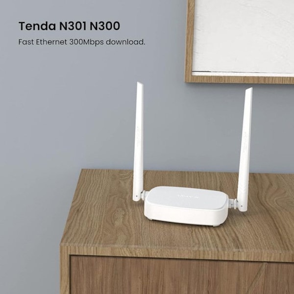 Tenda N301 langaton reititin - 3 porttia - 802.11b/g/n - 2,4 Ghz