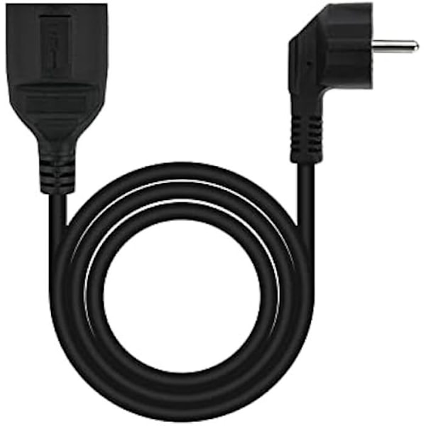 Forlænger - NANO KABEL - 10.22.0602-BK - 100% kobber leder - Sort