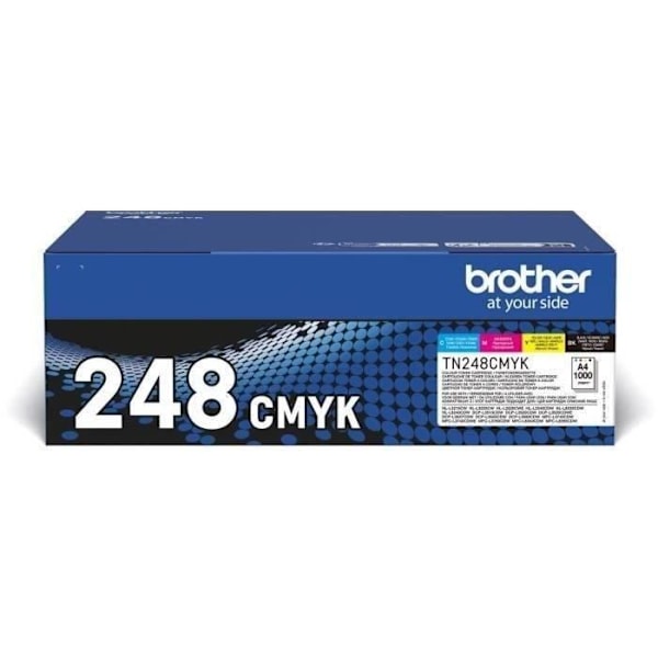 Standard Toner Pack - BROTHER - TN248VAL - Cyan Magenta Gul Svart - 4x1000 sidor