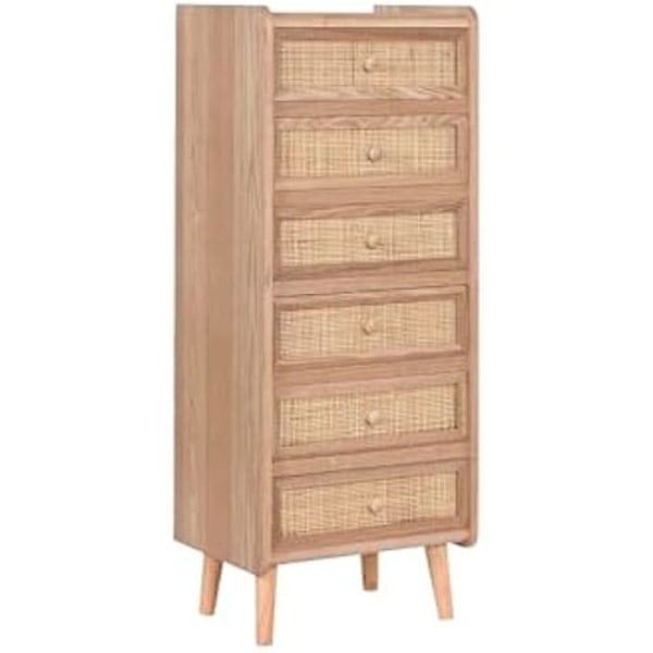 Lipasto - HOME ESPRIT - Luonnonrottinki - Paulownia-puu - 45 x 97 x 35 cm - Laatikot Flerfärgad