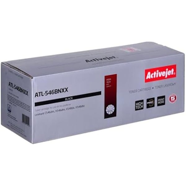 ACTIVEJET:n mustekasetti Lexmark-tulostimille - Malli C546U1KG - Supreme - Musta