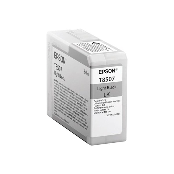 EPSON T850700 mustepatruuna - 80 ml - Vaalean musta - 1 kpl pakkaus - Epson UltraChrome HD