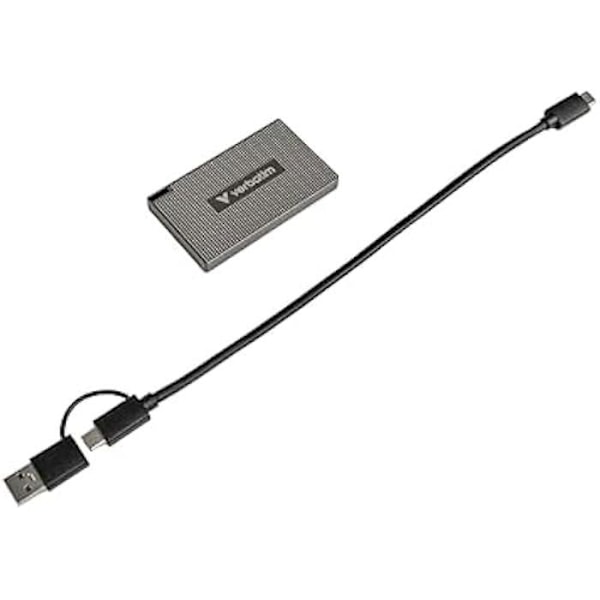 SSD - VERBATIM - Mini SSD USB C 3.2 Gen 2x2 - 1 To - Sort - 3 års garanti