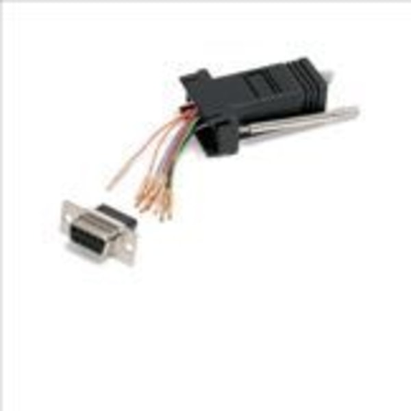 STARTECH DB9 (RS232 RS422 RS485) - RJ45 -moduulisovitin - naaras / naaras - musta