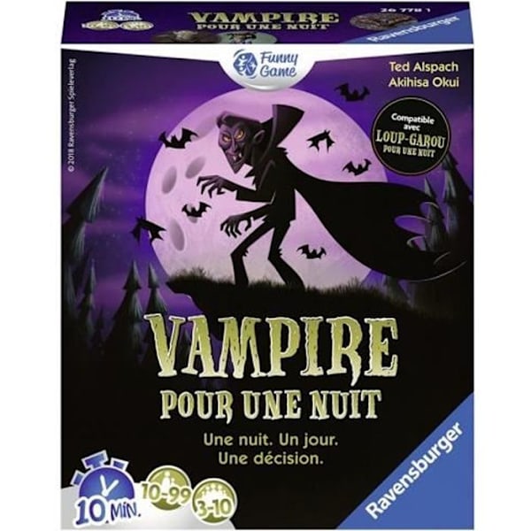 Vampyr for en nat, Kort- og rollespil, Fra 10 år, Varighed 30 min, RAVENSBURGER