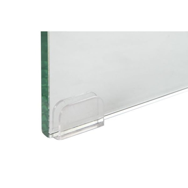 Buffet i transparent brun glasvalnød 160 x 45 x 80 cm MDF træ
