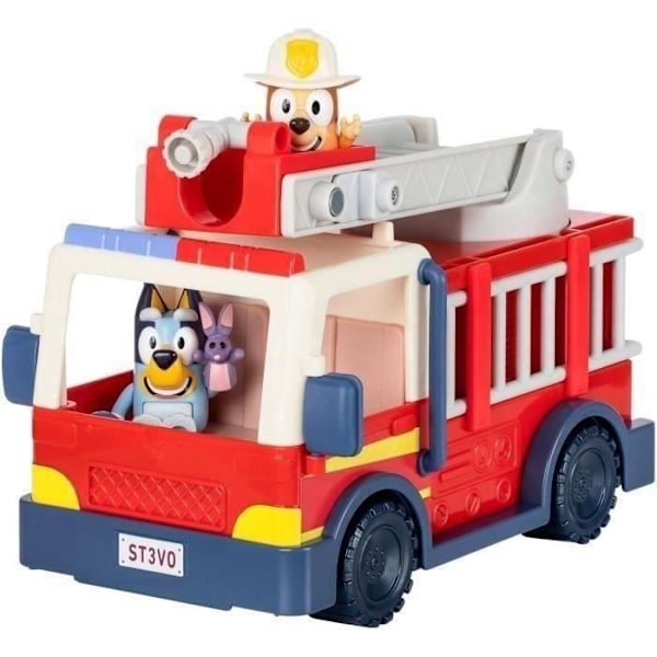 Bluey Brandbil fra Bluey - Miniature Univers - MOOSE TOYS - Fra 3 år röd och svart