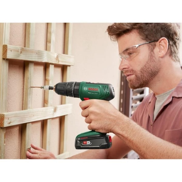 Perceuse Visseuse UniversalImpact 18V (1x1,5Ah/1x2,5Ah) + 46AC sæt + AL18V-20 i Systembox S Grön