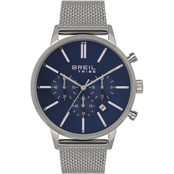 Chronographur - BREIL - Avery - Sølv/Stål - Vandtæthed 3 ATM - Kvarts Silver, Blå