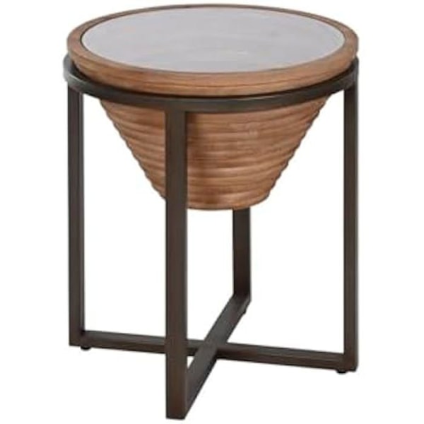 Sidebord - HOME ESPRIT - Sort - Glas - 46 x 46 x 55,5 cm - Flerfarvet Flerfärgad