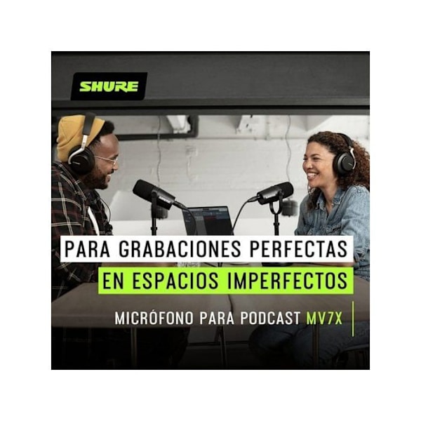 SHURE MV7X - XLR dynamisk cardio podcast mikrofon