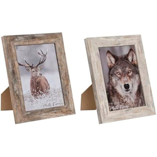 Valokuvakehys - KOTI ESPRIT - Scandi - Alumiini ja lasi - 16 x 22 cm - 2 kpl mångfärgad