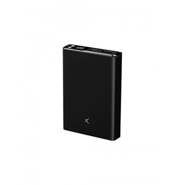 Ksix Mini Lithium Polymer Powerbank 10 000 mAh 10 W USB-A till USB-C-kabel medföljer Simultan Charging Black (MagSafe, 10 000 mAh) Svart