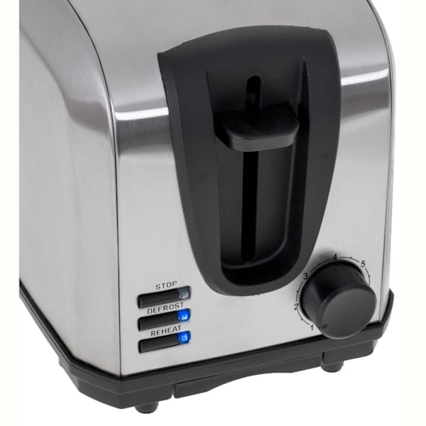 Brødrister 2 Skiver, 2 Slots, 3 Funktioner, 7 Ristningsniveauer, Rustfrit Stål Adler AD3222 1000W Sølv 02178