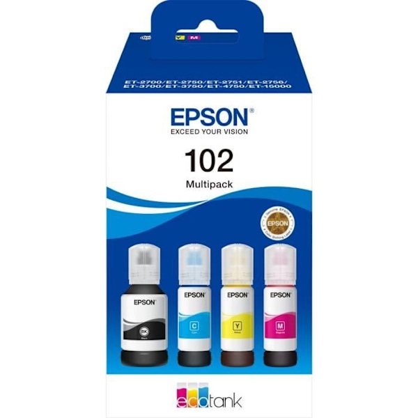 Epson blækpatron PAKKE ECOTANK 102 4 FARVER