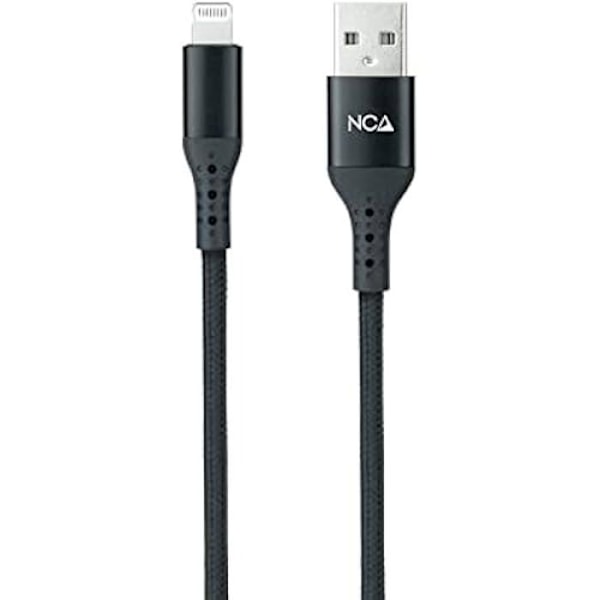 Nanokabel 10.10.0401-COBK - USB 2.0 kabler, kompatibel med Apple-enheder, mesh, sort, 1 meter