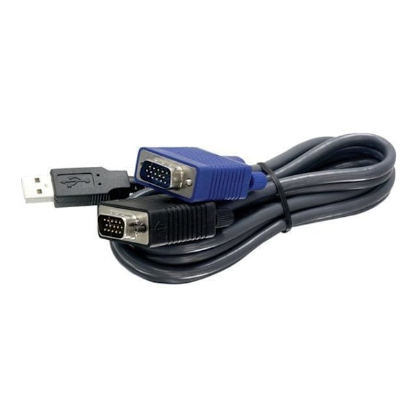 KVM-kaapeli - TRENDNET - 4,57 m - USB 2.0 - USB- ja VGA-liitin - Yhteensopiva useiden käyttöjärjestelmien kanssa