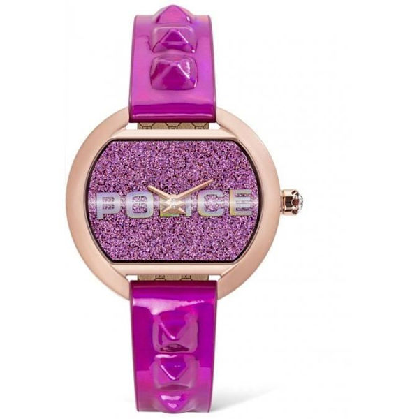 Damklocka - Police - PL16070BSR.09PU - Kvarts - Läder - Roséguld