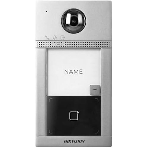 Älykäs ovikello - HIKVISION - Metalli - IP65 - FullHD WiFi-kamera - IR-yövision musta, Harmaa