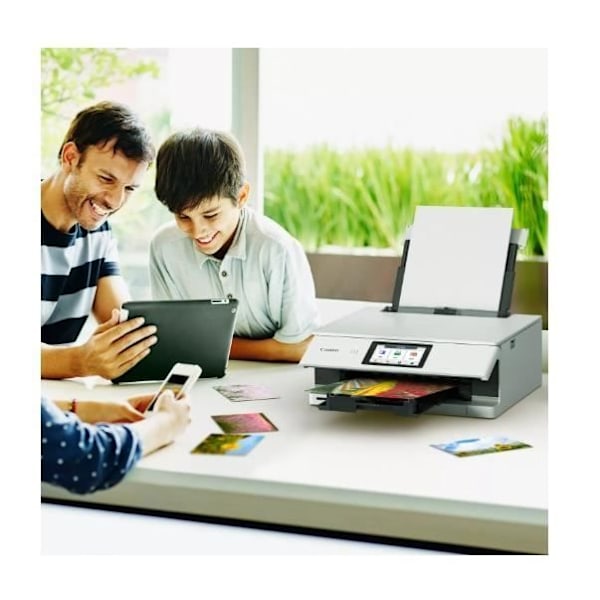 Monitoimilaite - CANON - PIXMA TS8751 - 200 arkkiä - 6 mustesäiliötä - WIFI - Valkoinen