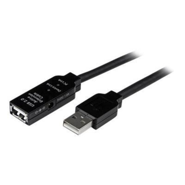 Aktivt USB 2.0 forlængerkabel - STARTECH - 5 m - Sort
