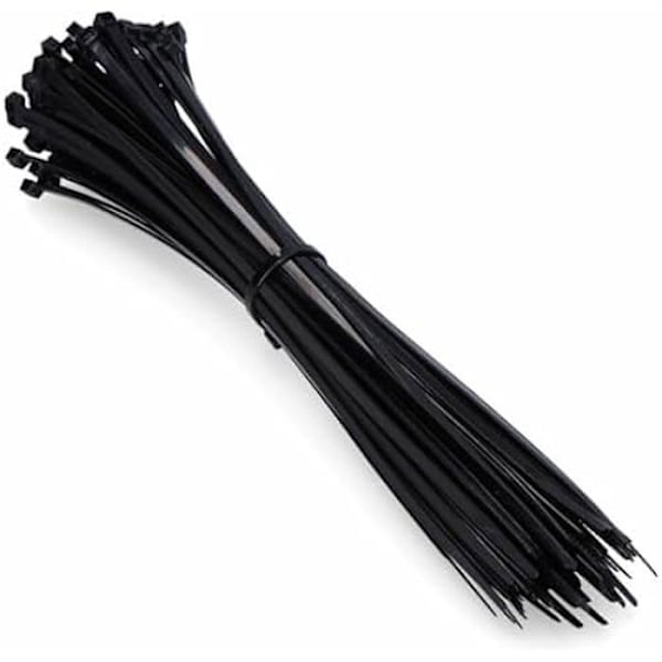 Nylonslangeklemmer - EDM - Sort - Pakke med 100 - 550 x 8 mm - Stærk og holdbar Flerfärgad