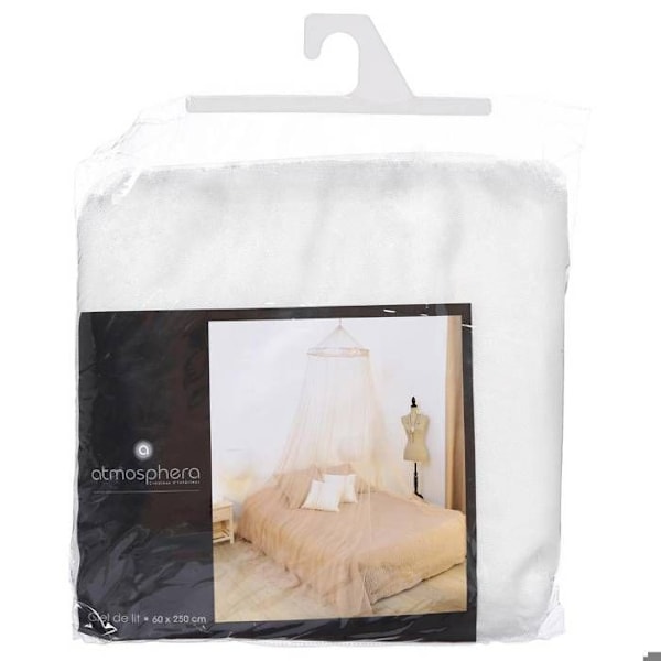 Sengehimmel - MÆRKE - 60 x 250 cm - Myggenet - 100% polyester - Hvid Vit