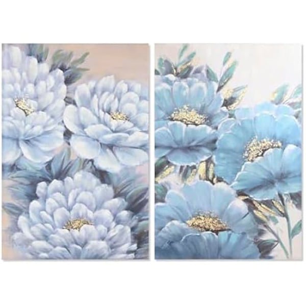 Seinäkoristemaalaus - HOME ESPRIT - Romanttinen - Monivärinen - 80 x 120 cm - 2 kpl mångfärgad