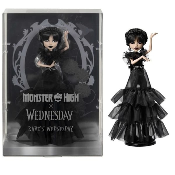 Monster High - Keskiviikko Addams Ball Outfit - Dollissa - Monster High - HXJ03 Flerfärgad
