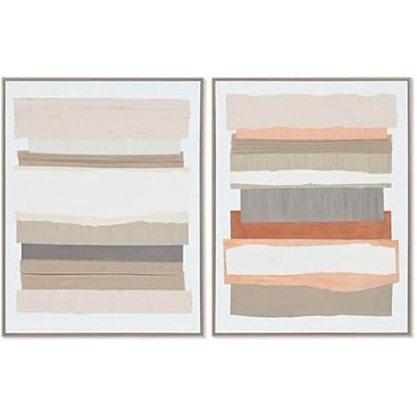 Maleri - HOME ESPRIT - Urban - Multicolor - 2 enheder - 62,3 x 4,5 x 82,3 cm mångfärgad