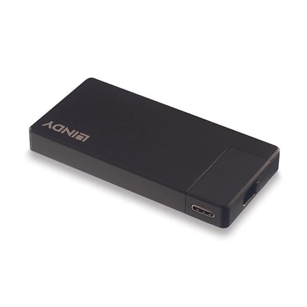 Lindy DST-Micro USB-C dockingstation til bærbar computer - sort - TU