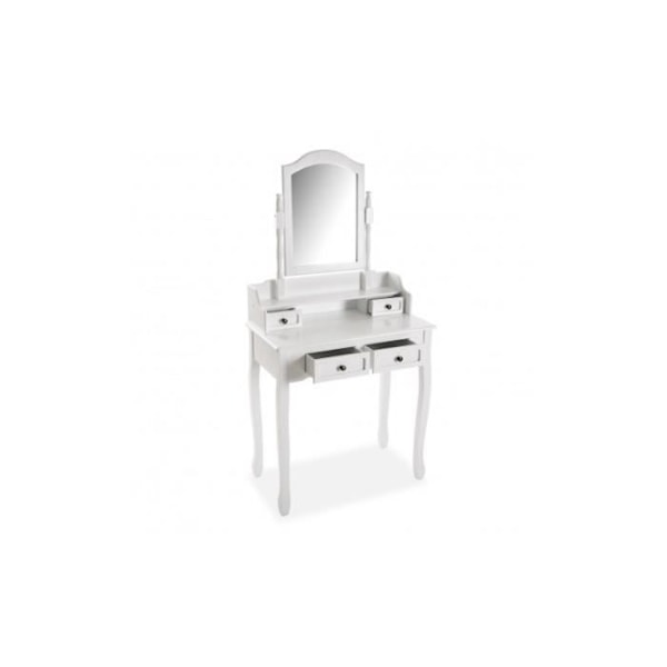 Venus Classic Toiletbord - VERSA - 146 x 40 x 75 cm - Træ og glas - Hvid Vit