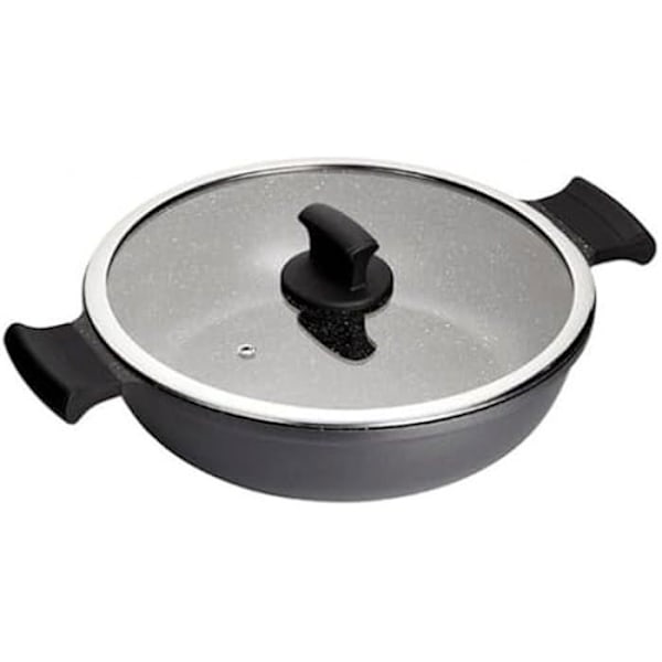 Kasserolle - INOXIBAR - Absolut Black Series - 32 cm - Rustfrit stål - Non-stick Svart