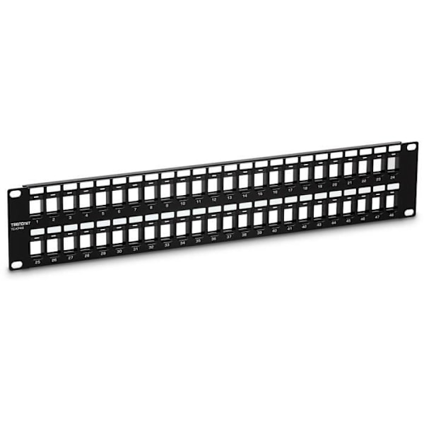 Trendnet TC-KP48 24-portars Keystone Patch Panel - Svart Svart