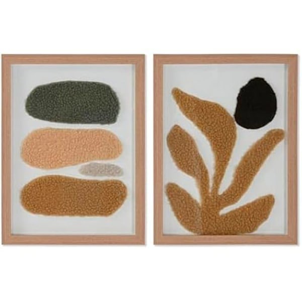 Maalaus - KOTI ESPRIT - Kaupunki - Monivärinen - 30 x 40 cm - 2 kpl mångfärgad