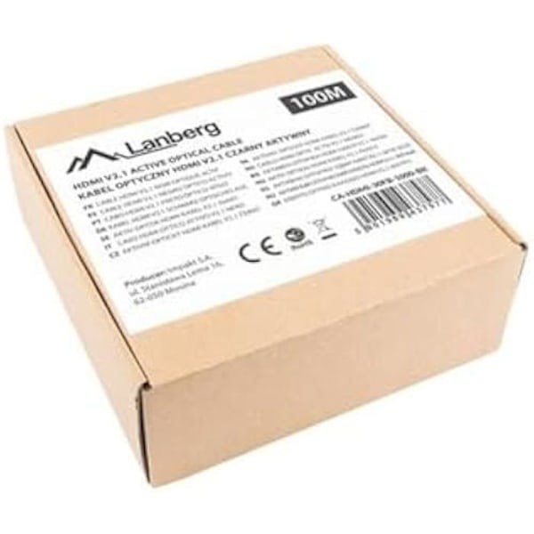 HDMI-kabel - Lanberg - CA-HDMI-30FB-1000-BK - Sort - 100 m