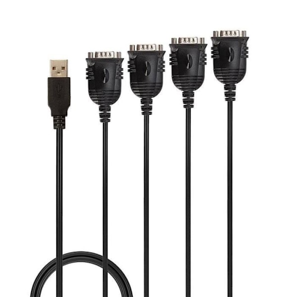 LINDY USB-kabel USB-A han, 9-polet VGA hanstik 0,94 m sort 42675