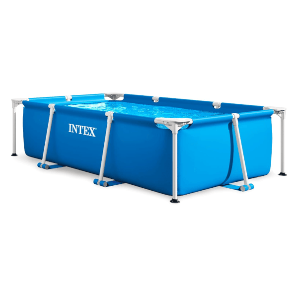 INTEX rörformad ovanjordspool - Metallram - 220 x 150 x 60 cm - Rektangulär - 28270NP